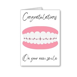 congratulations on your new teeth veneers smile card funny