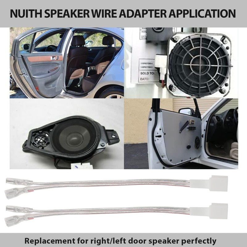 Nulth Front Door Speaker Wiring Harness Adapter Replacement for Hyundai