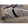 Rugshop Modern Wavy Circles Desing Runner Rug 2' x 7'