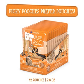 Weruva Dogs in The Kitchen, Goldie Lox with Chicken & Wild-Caught Salmon Wet Dog Food, 2.8oz Pouch (Pack of 12)