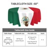 HYTTER Flag of Mexico Pattern Tablecloth Round Decorative Tablecloth 60