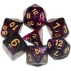 Galaxy DND Dice 7Pieces, Glitter Sparkle Cosmic Purple Black Mixed
