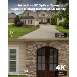 REOLINK RLC-843A - 4K PoE Security Camera with Spotlights, 5X Optical Zoom, Outdoor Camera with Color Night Vision, Two-Way Talk, Human/Vehicle/Animal Detection, IK10 Vandalproof, No PT Supported