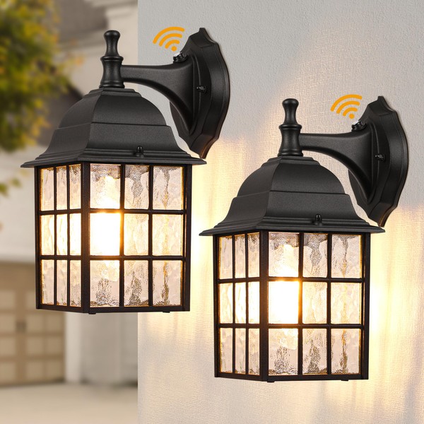 WIHTU WIHTU 2-Pack Dusk to Dawn Outdoor Wall Lights, Sensor