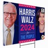 24"x18" 'Harris Walz 2024' Yard Sign with Stakes, Double Sided