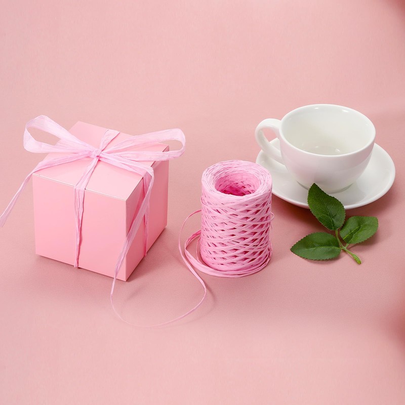 PATIKIL Raffia Ribbon 100 Yard, 1 Roll Natural Packing Paper