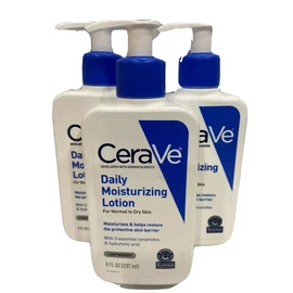 3 CeraVe Unscented Daily Moisturizing Lotion for Normal to Dry Skin 8oz