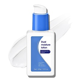 Dual Moisture Face Moisturiser with SPF 10, SPF Face Cream, Facial Moisturising Lotion Normal To Dry Skin, Day Cream SPF, Dry Skin Moisturiser for Face/Body, Hydrating & Soothing, 100g