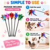 5-Piece Cat Feather Wand Toy Set for Interactive Play –