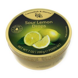 Cavendish & Harvey | Sour Lemon Hard Candy Drops | 7 Ounce Tin