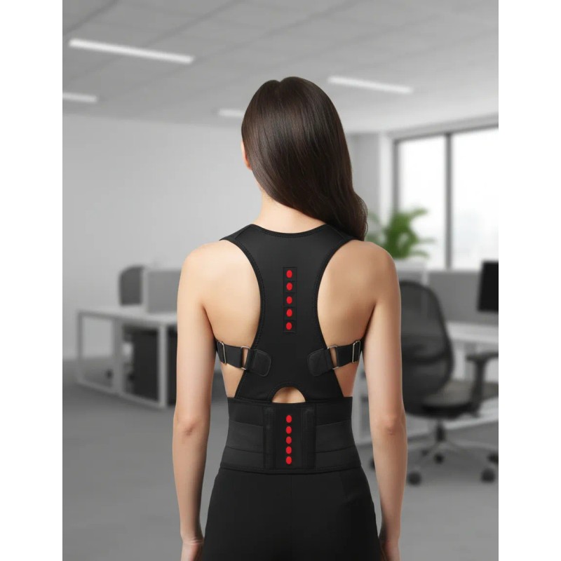 Faja Lumbar Corrector Postura Ajustable Thorcico Magntica -