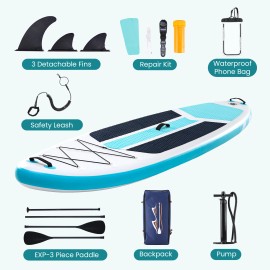 JHK Inflatable Paddle Board,Ultra-Li - Blue