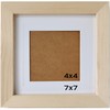 YUUPIILY 7x7 Picture Frame with Mat 4x4.Square Solid Wood Frames.