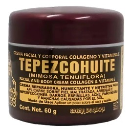 Crema De Tepezcohuite 60g Quita Manchas Y Quemaduras De Piel                                                                                          