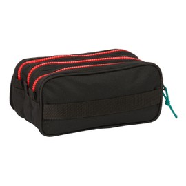 Safta My Hero Academia Triple Pencil Case for Children, Ideal for School Age, Comfortable and Versatile, Quality and Resilience, 21.5 x 8 x 10 cm, Black, Estándar, Casual, black, casual