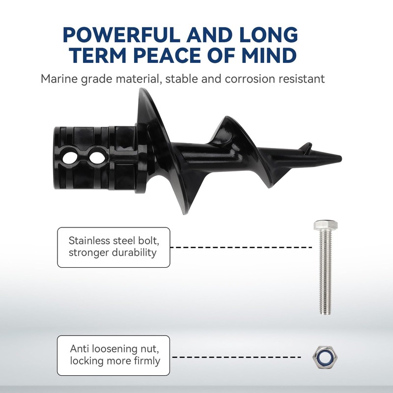 MATINA Dock Pole Auger for Aluminum Dock Pole, Dock Post