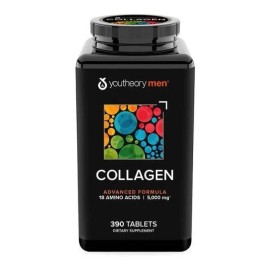 👨💪 Youtheory Colágeno Hidrolizado para Hombres | 390 Tabletas, 5.000 mg 💖✨