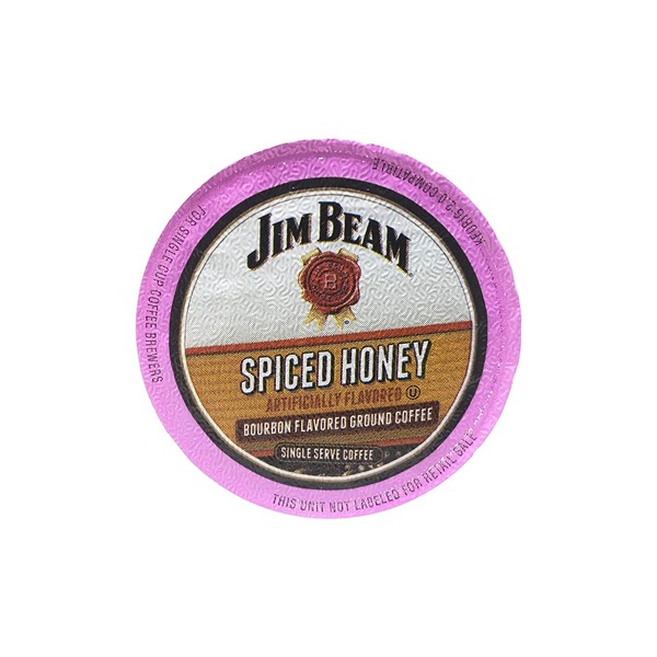 Jim Beam Spiced Honey Bourbon Flavored Single Serve Coffee, 18 cups, Keurig 2.0 Compatible