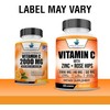 American Standard Supplements Vitamin C 2000mg, Zinc 40mg, and Rose
