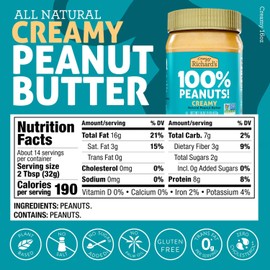 Crazy Richard's 100% All-Natural Vegan Creamy & Crunchy Peanuty Butter with No Added Sugar and Non-GMO Variety Pack (1 Pound, Pack of 2)