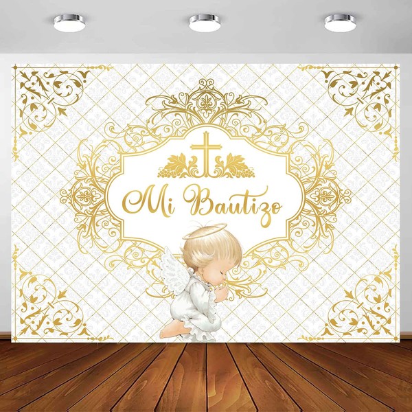 Mi Bautizo Backdrop, First Communion Christening Backgroud 7 x 5