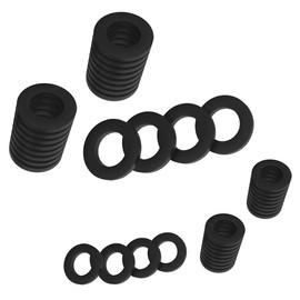 KingYH Pack of 40 Shower Hose Washers Flat Seal Rubber Washers O-Ring Seal for Shower Hose Garden Hose and Tap Connections Head Adapter Black