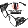 Gjinxi 2 Pairs Side Shields for Glasses, Flexible Safety Black