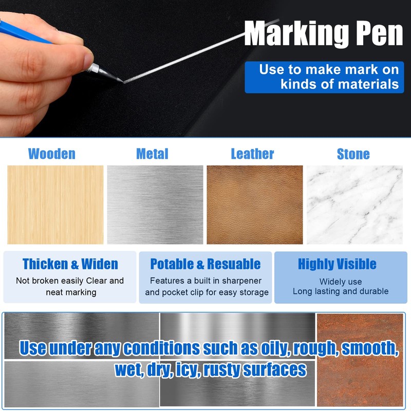 2 Pcs Welders Pencil with 48 PCS Round Refills Mechanical