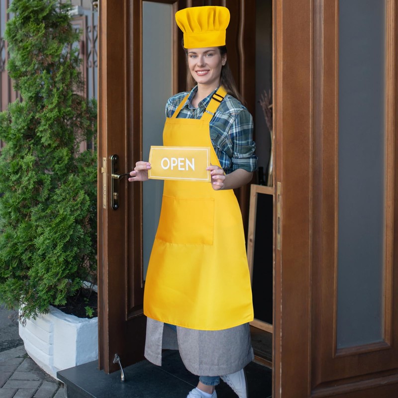 SATINIOR 2 Pcs Chef Costume for Women Men Chef Hat
