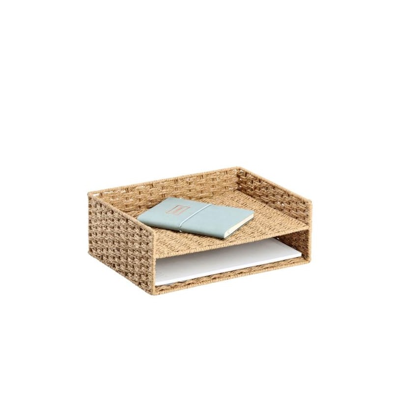 Zeller Present Mesh Desk Tray, Rectangular, Off-White, 100% Paper, DIN