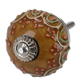 GURU SHOP Ceramic Furniture Knob, Furniture Knob, Furniture Handle, Cabinet Door Knobs, Furniture Knobs, Drawer Handle - Model 16, Multicoloured