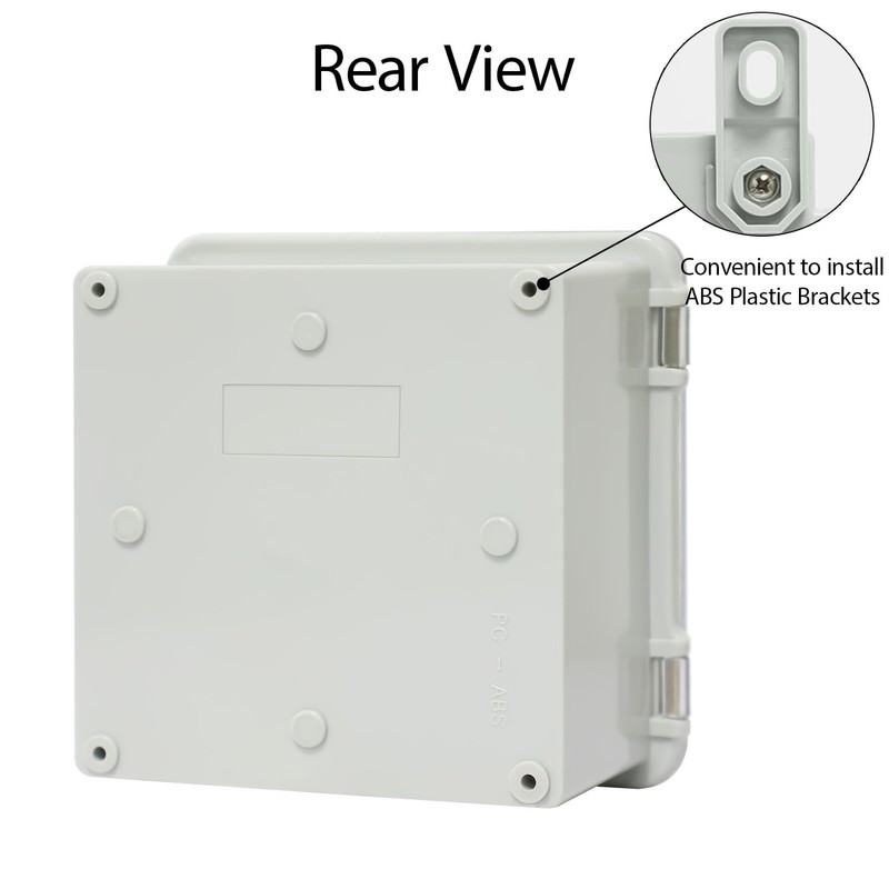 LMioEtool ABS Plastic Dustproof Waterproof IP65 Junction Box Hinged Shell