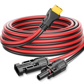 Gonifeto 10AWG Solar to XT60 Charging Cable(12ft), Solar to XT60 Charging Extension Wire for Portable Power Station Ecoflow Generator, Solar Panel to Injection Molding XT60 Extension Cord