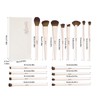 16Pcs Makeup Brush Set, Professional Face & Eye Makeup Brushes（Off