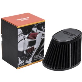 Hoprousa 117 Air Filter Replacement for '18-later Softail Breakout '17-later Touring with Heavy Breather Elite Air Cleaner (OEM#29400405)117 Engine Pre-oiled Washable Filter (Black)