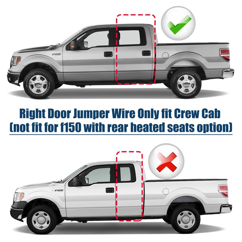 Rear Right Door Jumper Wire Assembly Compatible with 2009-2014 Ford