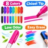 WP128AS 8-Color Dry Erase Markers for Whiteboards – Chisel Tip,