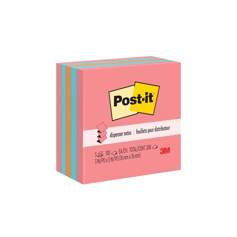 Post-it Notas Adhesivas Pop Up, Colección Capetown, 7.6 cm x