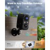 Wireless Outdoor Security Camera Battery Powered 2K Night Vision Waterproof