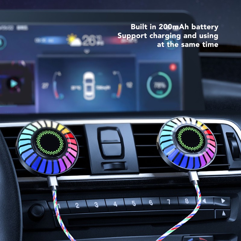 RGB Sound Pickup Light Round Colorful with Fragrance Aroma Diffuser