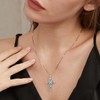 Cross Necklace for Women Diamond CZ Cross Necklace Sterling Silver