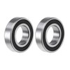 sourcing map 6005-2RS Deep Groove Ball Bearing 25x47x12mm Double Sealed