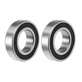 sourcing map 6005-2RS Deep Groove Ball Bearing 25x47x12mm Double Sealed ABEC-3 Bearings 2-Pack