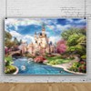 Princess Rainbow Castle Backdrop 7x5ft Fantasy Castle Wall for Girls