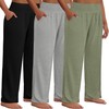 Neer 3 Pack Women Plus Size Wide Leg Yoga Pants