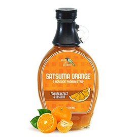Green Jay Gourmet Satsuma Orange Syrup - 3 Ingredient Premium Breakfast Syrup with Fresh Orange, Cane Sugar & Lemon Juice - All-Natural, Non-GMO Pancake Syrup, Waffle Syrup & Dessert Syrup - 8 Ounces