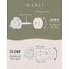 HANLI Flat Back Earrings for Women Silver Hammerhead Shark Stud