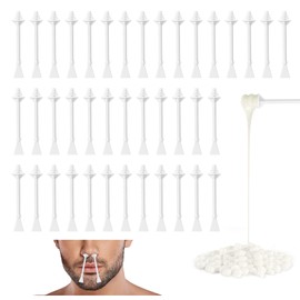 AUZEAL Nose Hair Wax Kit Accessories, with 40 Nose Wax Sticks and 100g Wax Beads, 10-20 Times, Painless Hair Removal for Nose, Ear, Eyebrow