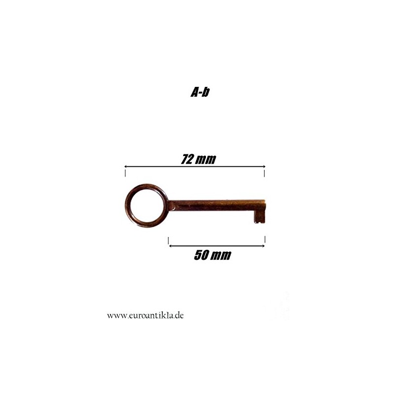 Holzando.de Mortice Lock with Key (A-b, 25 mm)