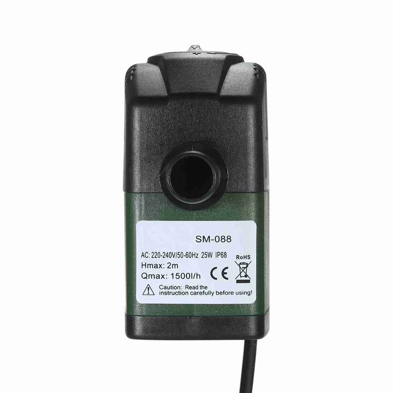 1500L/H 25W Submersible Water Pump for Aquarium Tabletop Fountains Pond